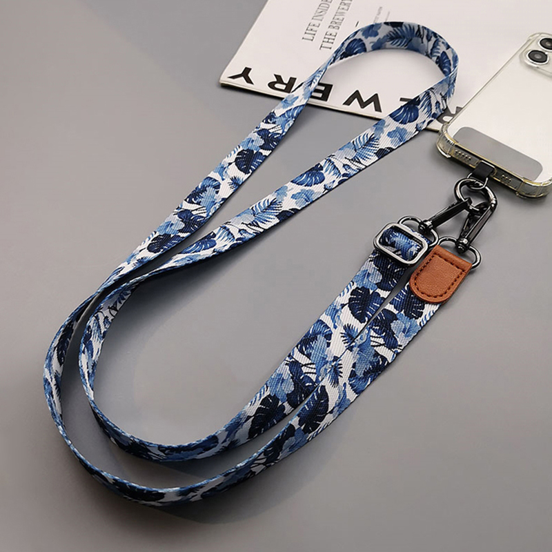 Crossbody Lanyard Neck Strap Case - Tropical Pattern Crossbody Cell Phone Lanyard