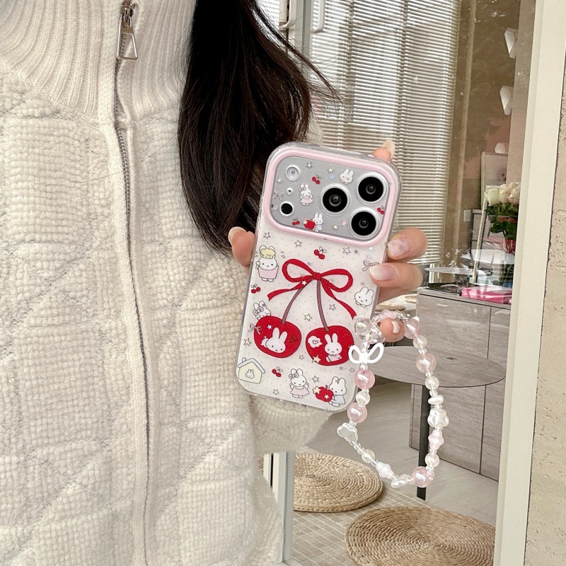 Cute cartoon sweet cherry Miff - Cute Cartoon Wrist Strap Silicone Case ulasan dan harga