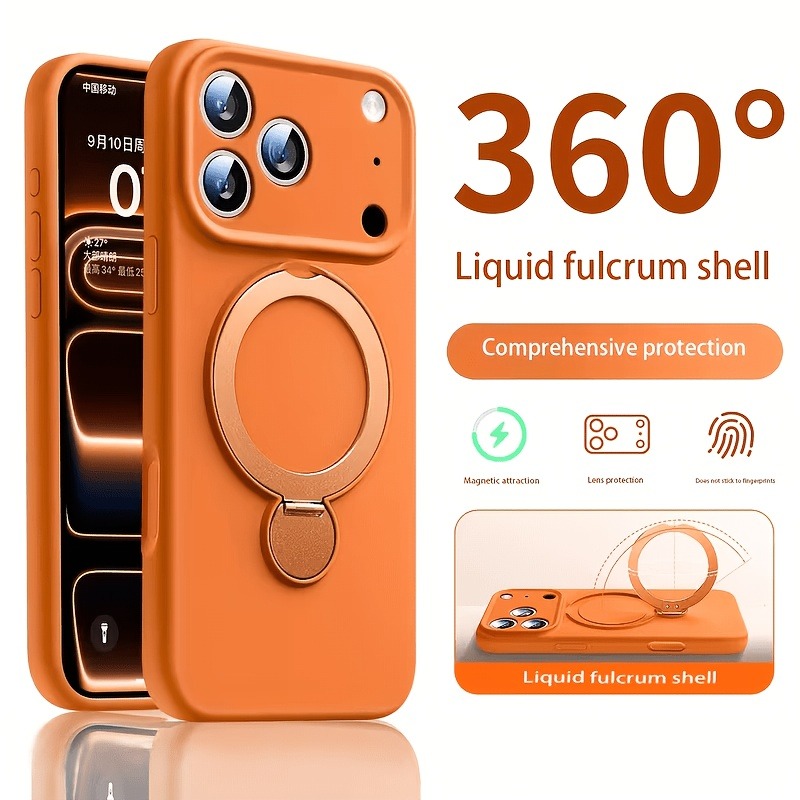 360 Magnetic Stand Liquid Sili - Liquid Silicone Magnetic Phone Case ulasan dan harga