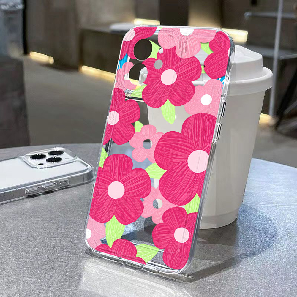 Colorful Flower Clear Phone Ca - Clear Shockproof Bumper Case ulasan dan harga
