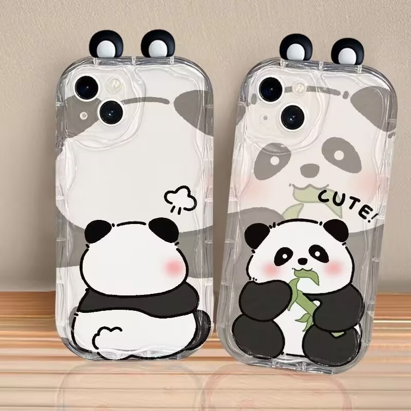 Cute Panda Wrist Strap Case Fo - Cute Cartoon Wrist Strap Silicone Case ulasan dan harga