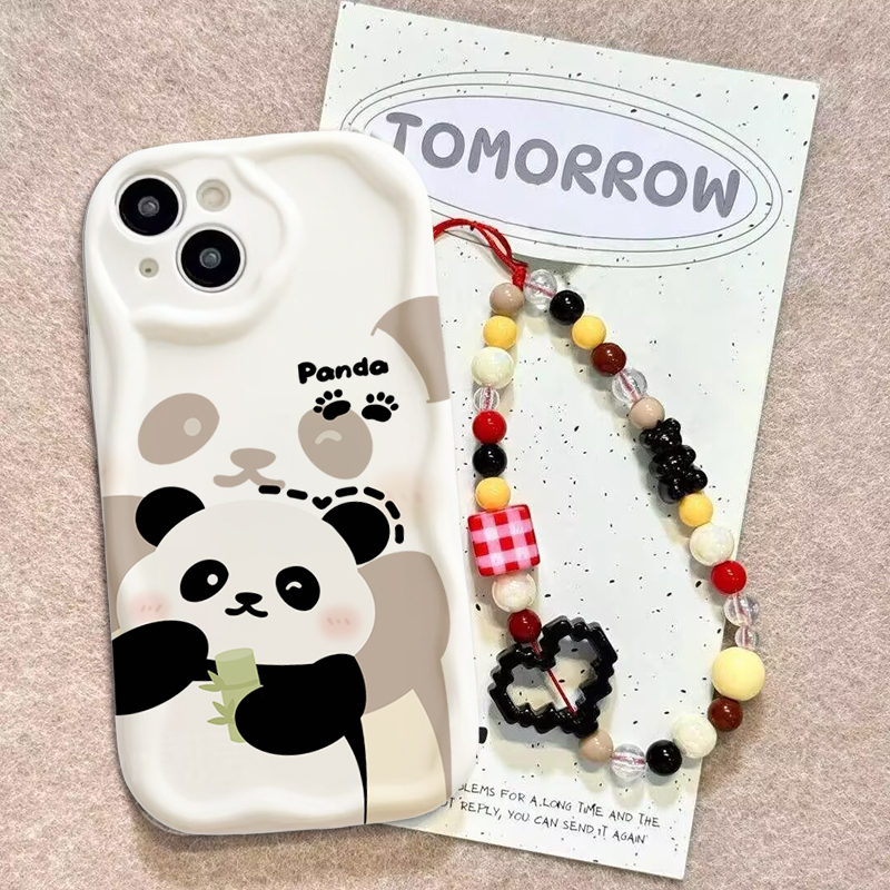 Cute Panda Wrist Strap Case Fo - Cute Cartoon Wrist Strap Silicone Case ulasan dan harga