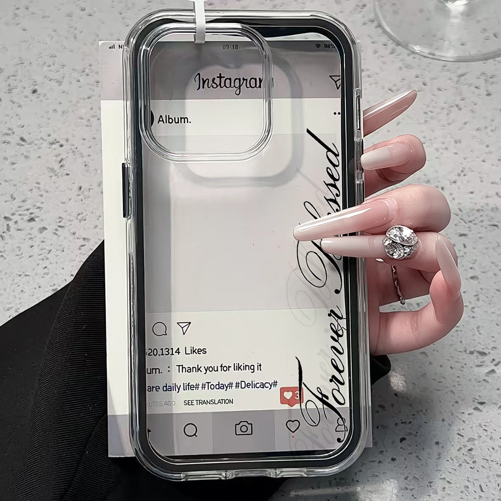Forever Blessed Simple Clear P - Clear Shockproof Bumper Case ulasan dan harga