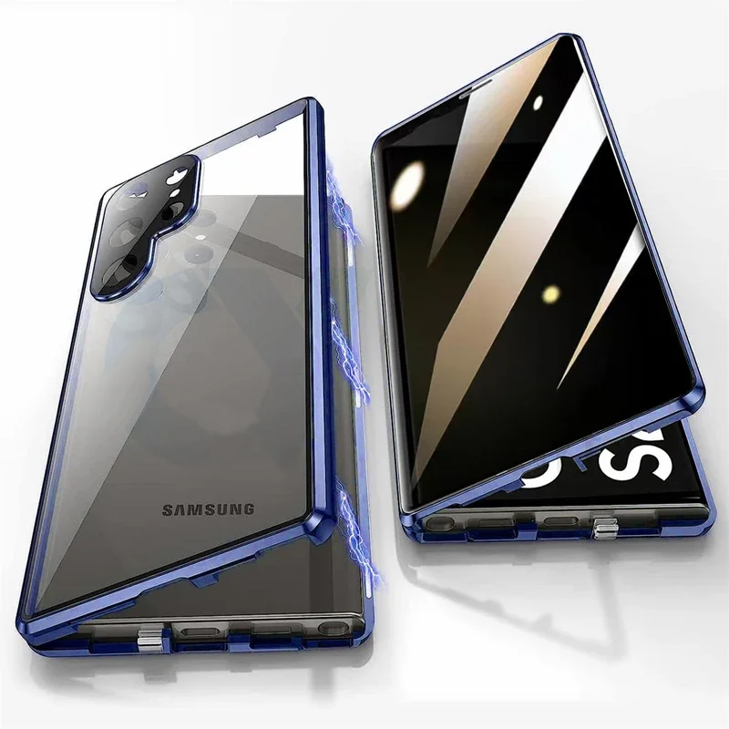 Metal Phone Case Double sided  - Anti Spy Privacy Glass Case ulasan dan harga