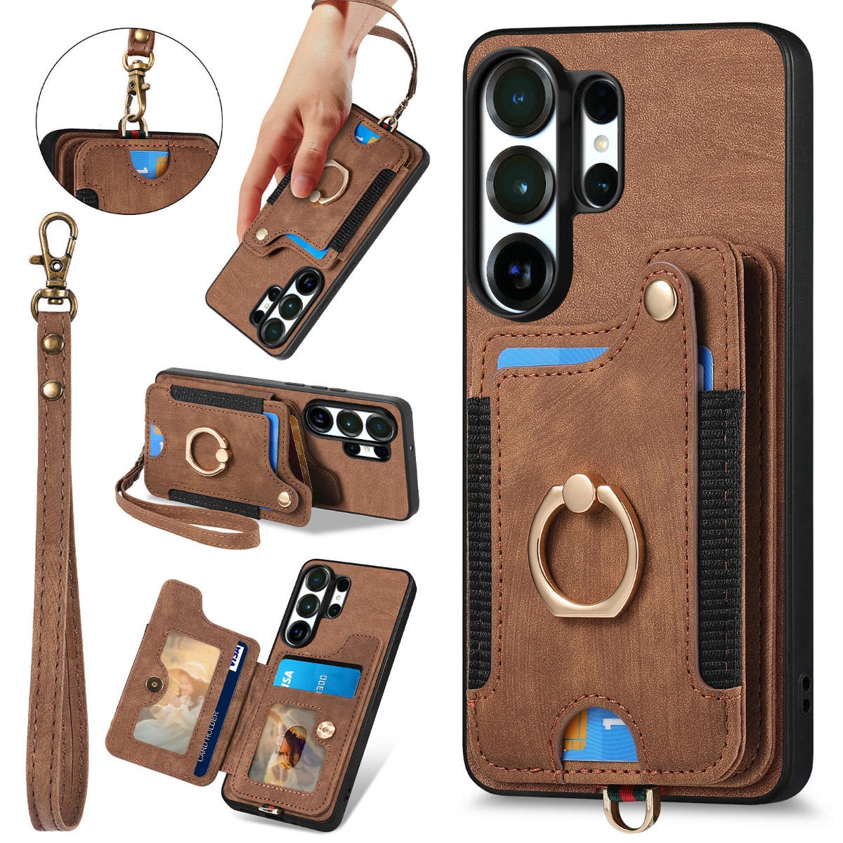 Phone Case for Samsung S26 Ult - Leather Wallet Card Holder Phone Cover ulasan dan harga