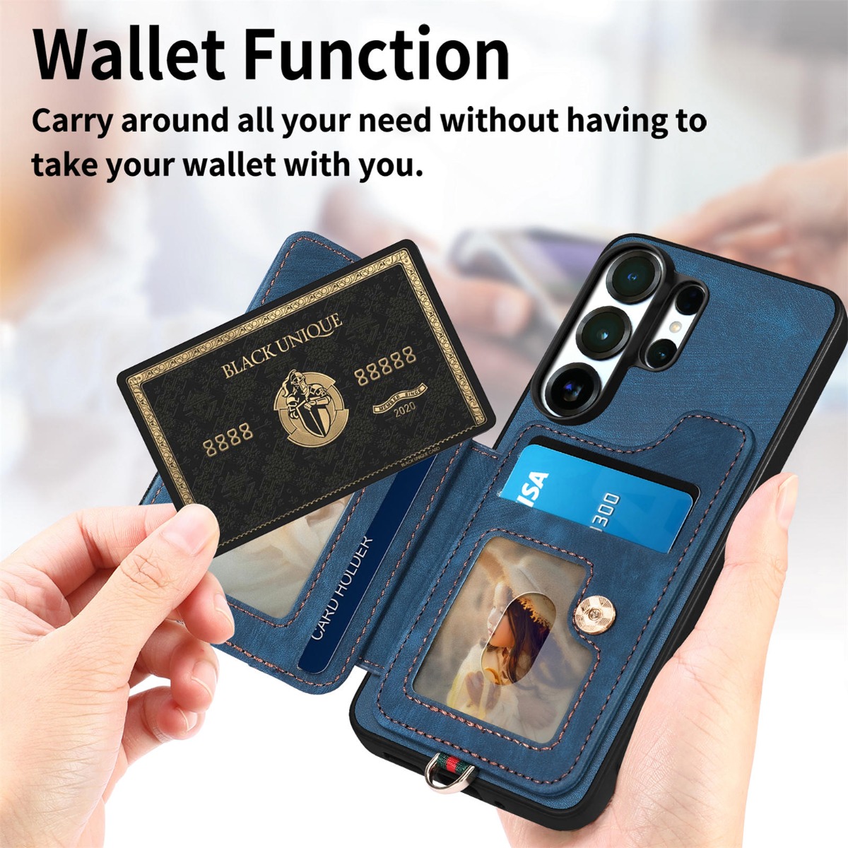 Phone Case for Samsung S26 Ult - Leather Wallet Card Holder Phone Cover ulasan dan harga