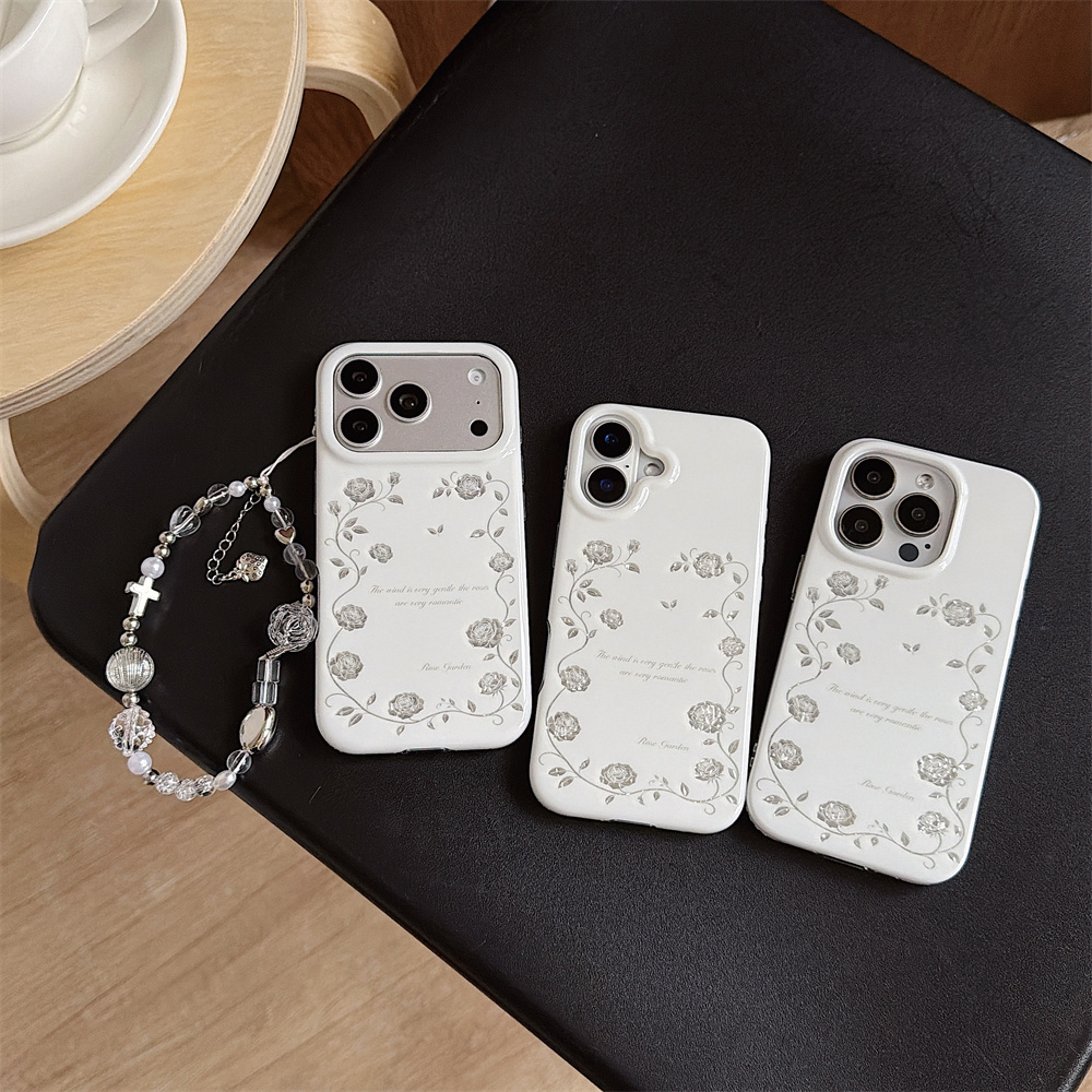 Vintage Silver Rose Garden Pho - Vintage Floral Pattern Soft Case ulasan dan harga