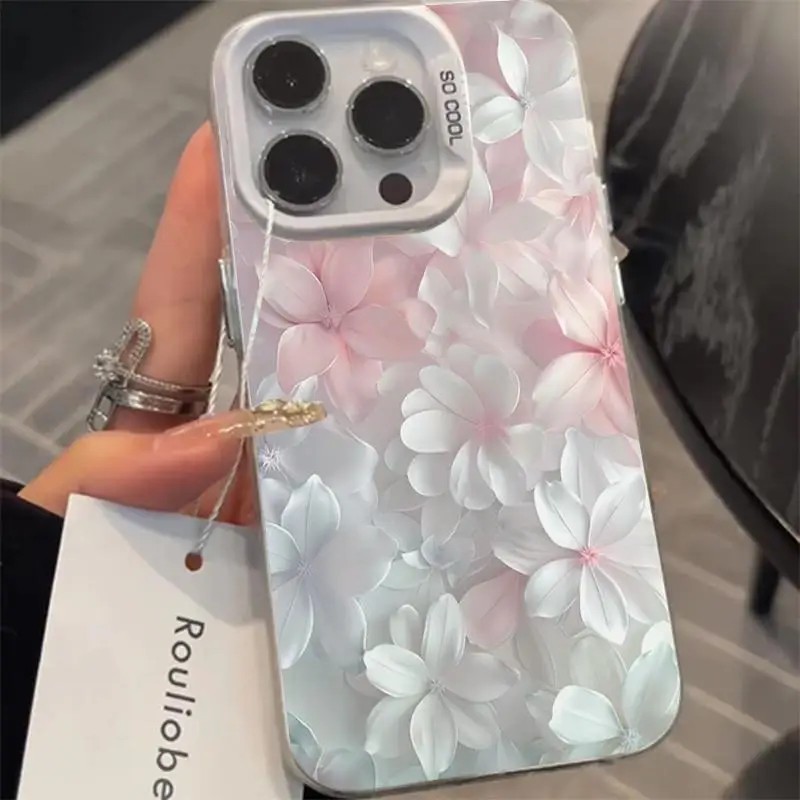 Pink Flower Case for iPhone 15 - Screen Protectors ulasan dan harga