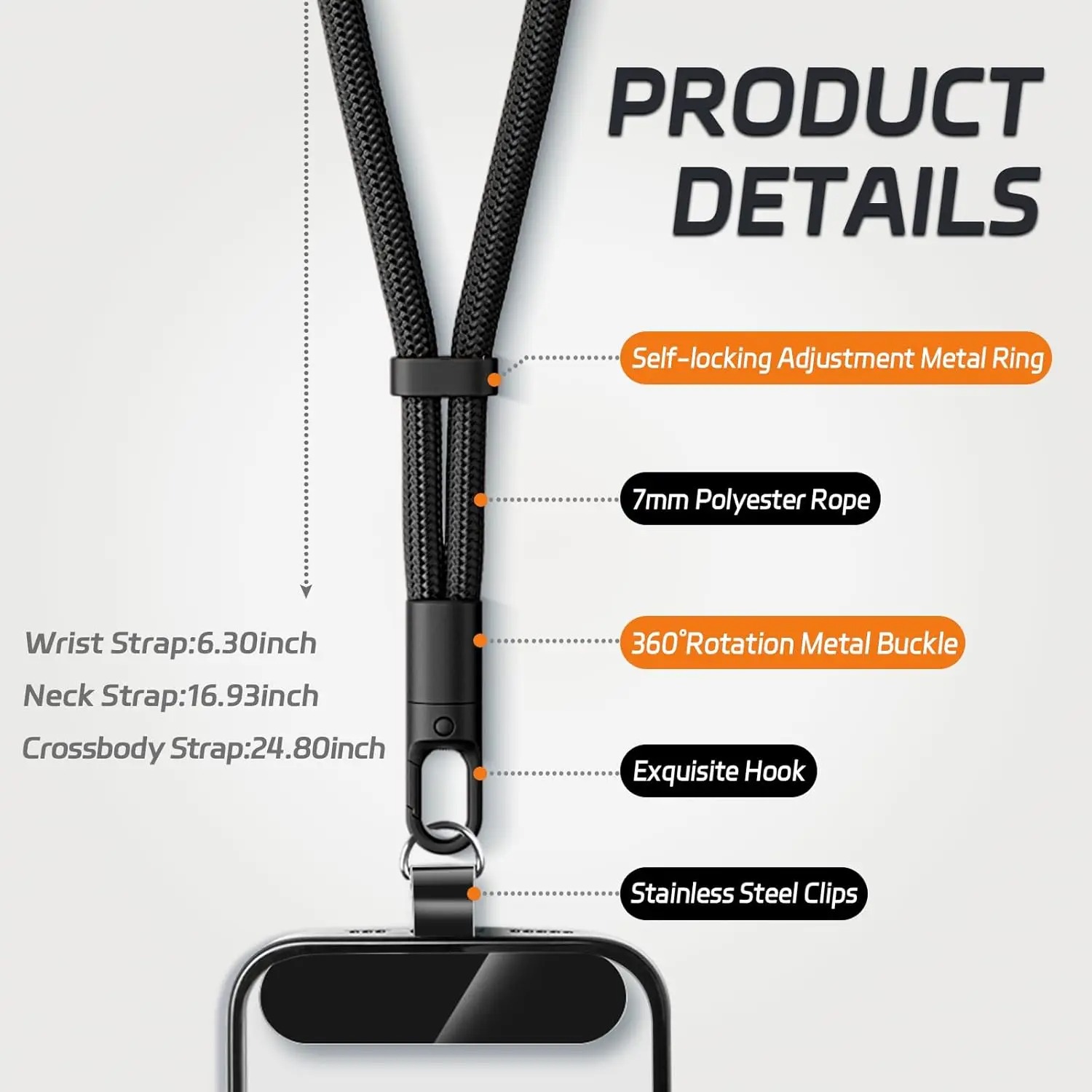 Universal Phone Lanyard with C - Crossbody Lanyard Neck Strap Case ulasan dan harga