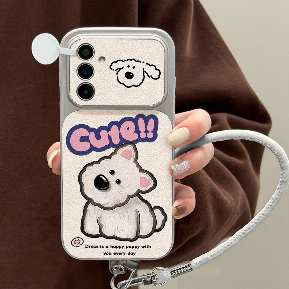 Cute Cartoon Dog Lanyard Phone - Cute Cartoon Wrist Strap Silicone Case ulasan dan harga
