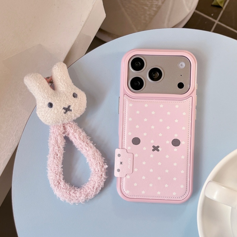 Kawaii Cute Cartoon Pink Miffy - Cute Cartoon Wrist Strap Silicone Case ulasan dan harga