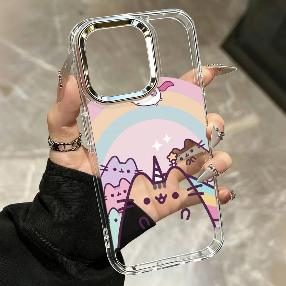 Cartoon Pusheen Cat Matte Tran - Clear Shockproof Bumper Case ulasan dan harga