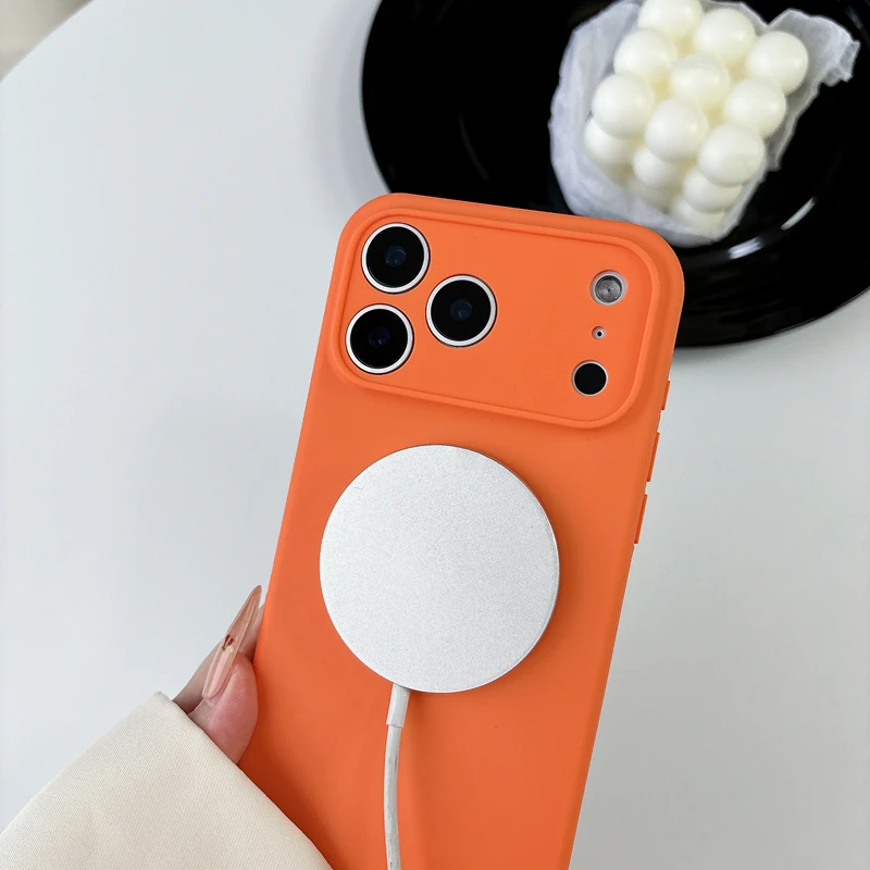 Solid Color Official Liquid Si - Liquid Silicone Magnetic Phone Case ulasan dan harga