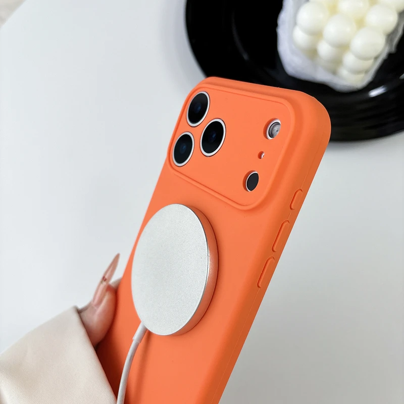 Solid Color Official Liquid Si - Liquid Silicone Magnetic Phone Case ulasan dan harga