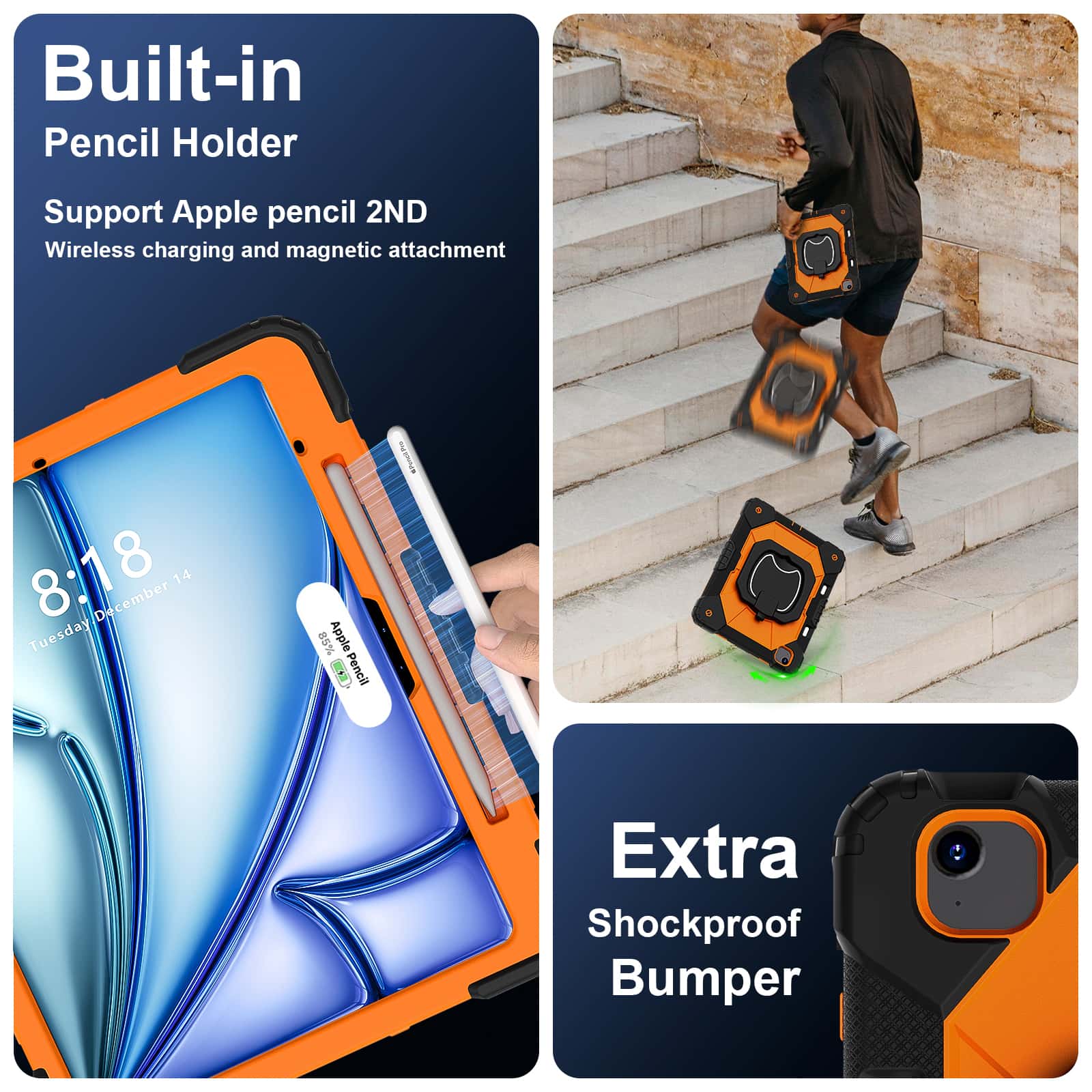 For iPad Pro 13 M5 Air 13 M4 M - Heavy Duty 360 Full Body Protective Case ulasan dan harga