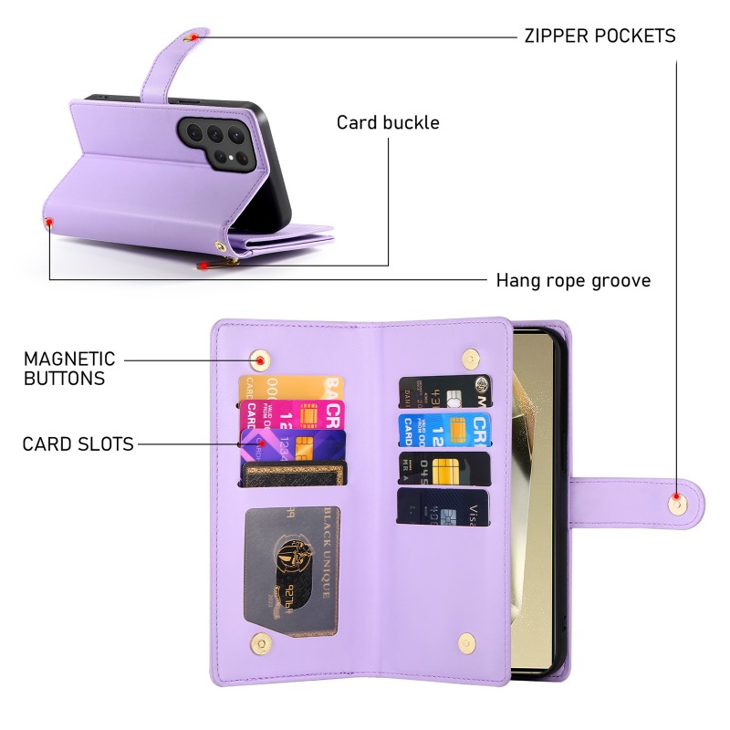 Zipper Crossbody Phone Case fo - Leather Wallet Card Holder Phone Cover ulasan dan harga